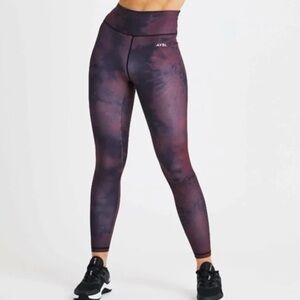 AYBL Core Leggings Purple TieDye High Waisted Womens XL